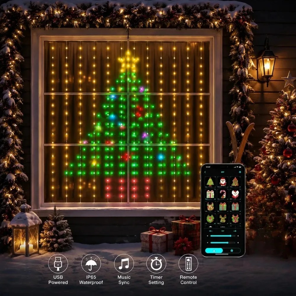 Christmas Light String LED Cur - Lighting Christmas Decor ulasan dan harga