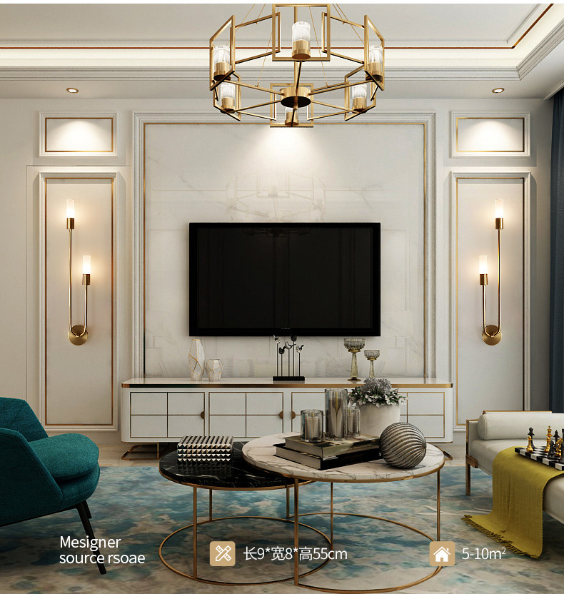 #Retro Background Living Room  - Up Lighting Decor ulasan dan harga