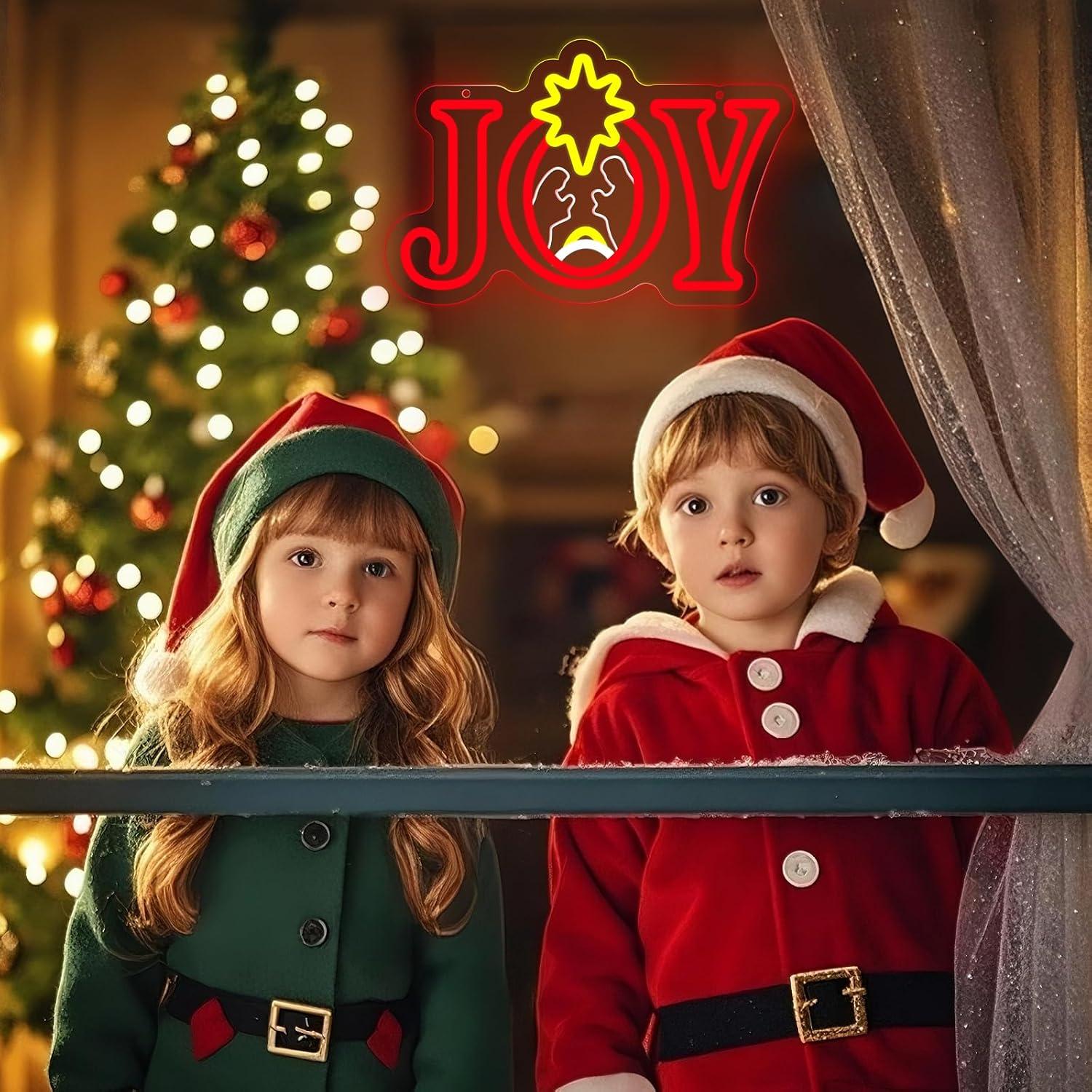 Joy Nativity Scene Neon Sign U - Lighting Christmas Decor ulasan dan harga