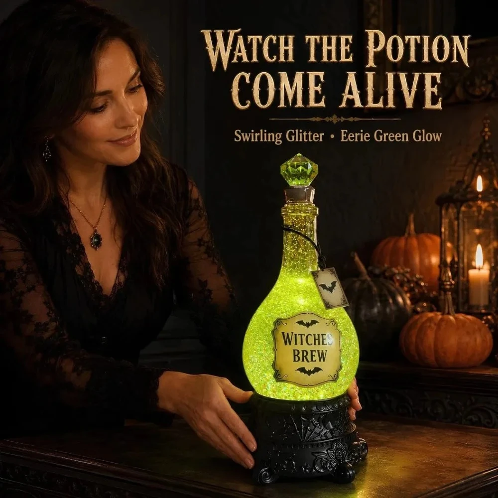 Lighted Witches’ Brew Bottle G - Up Lighting Decor ulasan dan harga