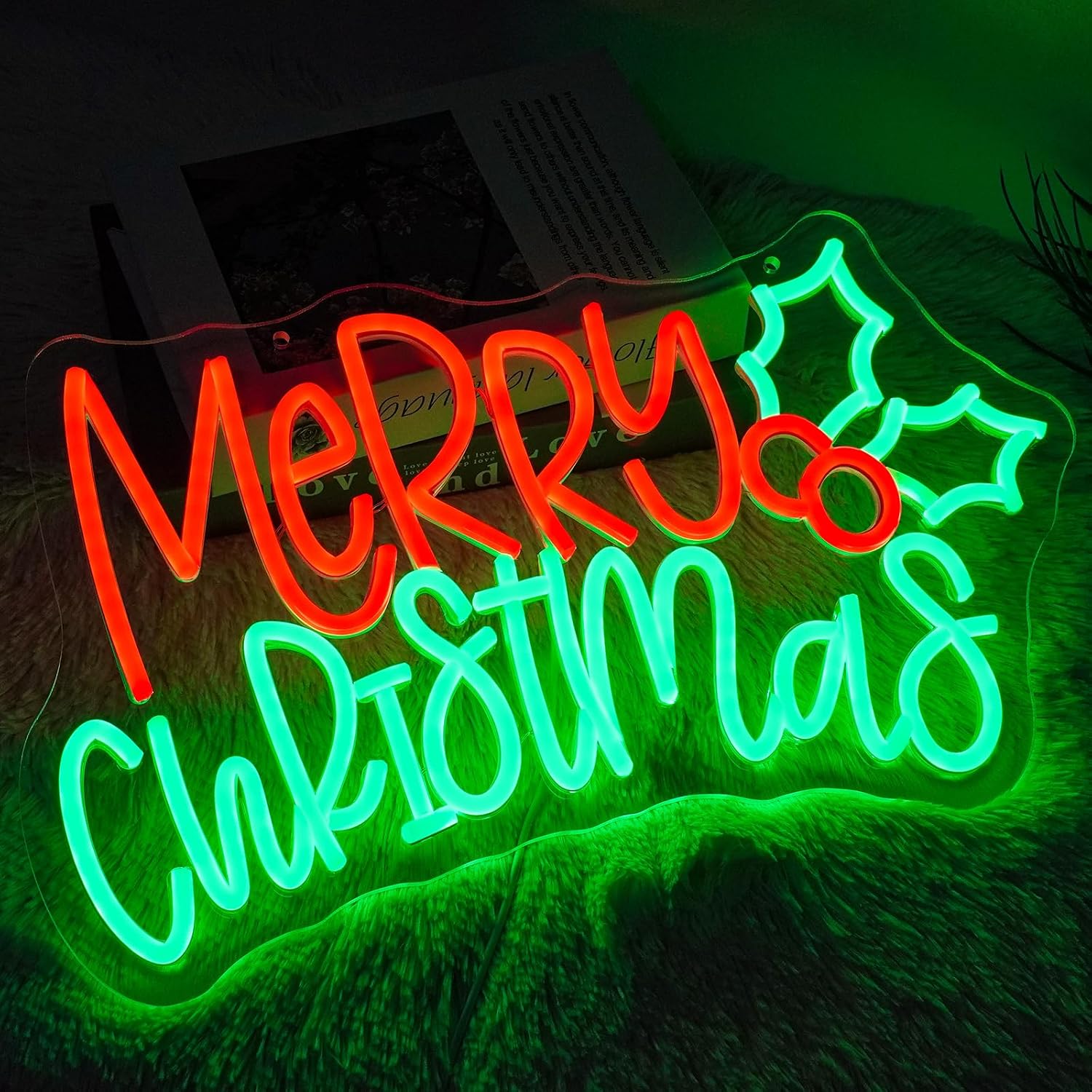Merry Christmas Neon Sign LED  - Lighting Christmas Decor ulasan dan harga