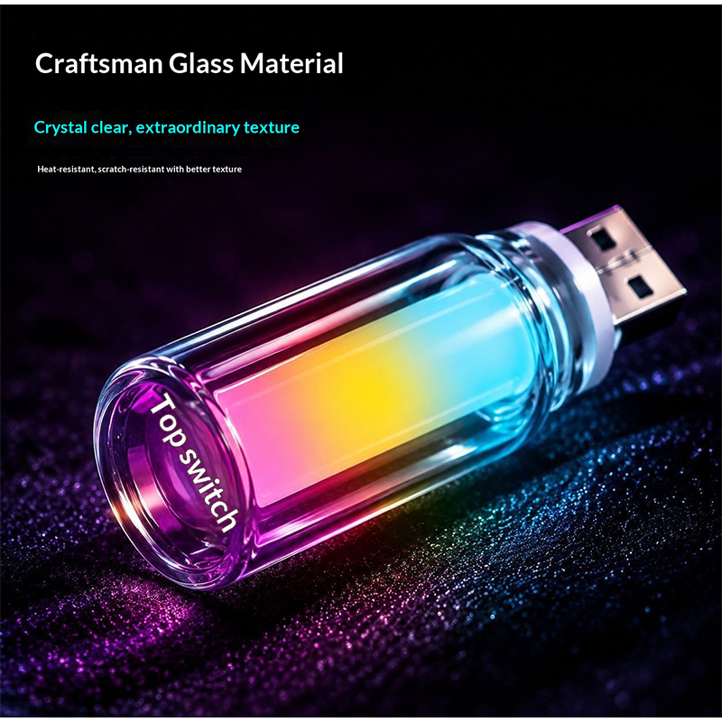 USB Glass Bottle RGB Ambient L - Lighting Mcqueen Bedroom Decor ulasan dan harga